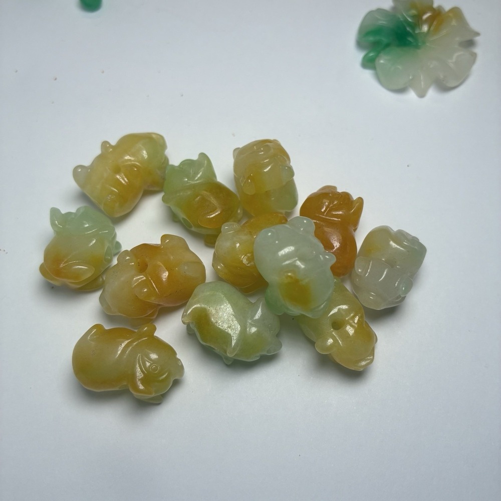 100+ Piece Natural Jadeite & Gemstone Bead Set for Jewelry Making Multicolor